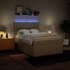 vidaXL &Kappa;&rho;&epsilon;&beta;ά&tau;&iota; Boxspring &mu;&epsilon; &Sigma;&tau;&rho;ώ&mu;&alpha; &Kappa;&rho;&epsilon;&mu; 140x190 &epsilon;&kappa;. &Upsilon;&phi;&alpha;&sigma;&mu;ά&tau;&iota;&nu;&omicron;