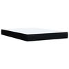 vidaXL Κρεβάτι Boxspring με Στρώμα Μαύρο 160x200 εκ. Υφασμάτινο
