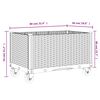 vidaXL Ζαρντινιέρα Κήπου με Ροδάκια Καφέ 80x50x54 εκ. Πολυπροπυλένιο