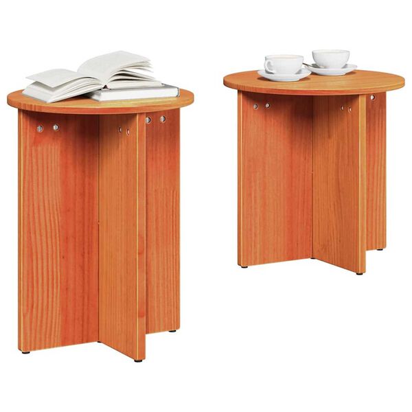 vidaXL Τραπεζάκι σαλονιού 2 pcs Καφέ κεριού 41.5 x 41.5 x 41 εκ