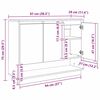 vidaXL Πλαϊνό γραφείο Παλαιό ξύλο 97 x 29 x 75 εκ. Επεξεργασμένο ξύλο