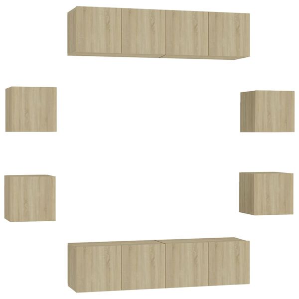 vidaXL Έ&pi;&iota;&pi;&lambda;&alpha; &Tau;&eta;&lambda;&epsilon;ό&rho;&alpha;&sigma;&eta;&sigmaf; &Sigma;&epsilon;&tau; 8 &Tau;&epsilon;&mu;&alpha;&chi;ί&omega;&nu; Sonoma &Delta;&rho;&upsilon;&sigmaf; &alpha;&pi;ό &Epsilon;&pi;&epsilon;&xi;. &Xi;ύ&lambda;&omicron;