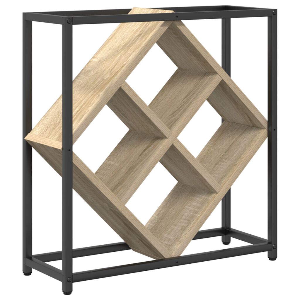 vidaXL Ράφι κρασιών Sonoma Oak 51x18x52,5 εκ. Κατασκευασμένο από ξύλο με επεξεργασία