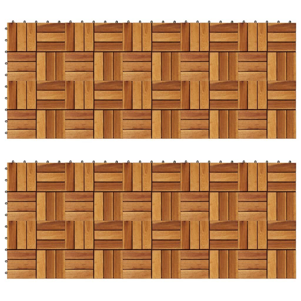 Σετ Πλακάκια Deck 20 τεμ. 30 x 30 από Ξύλο Ακακίας