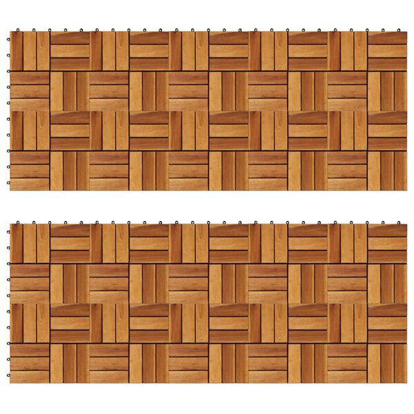 Σετ Πλακάκια Deck 20 τεμ. 30 x 30 από Ξύλο Ακακίας