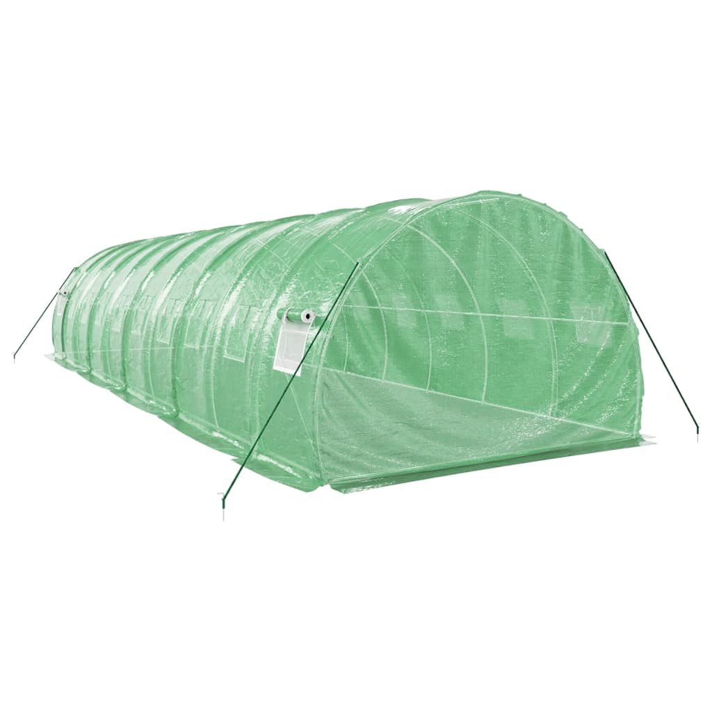 vidaXL Θερμοκήπιο Πράσινο 30 μ² 10 x 3 x 2 μ. με Ατσάλινο Πλαίσιο