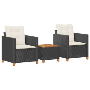 vidaXL &Sigma;&epsilon;&tau; &Epsilon;&pi;ί&pi;&lambda;&omega;&nu; Bistro 3 &tau;&epsilon;&mu;. &Mu;&alpha;ύ&rho;&omicron; &Sigma;&upsilon;&nu;&theta;. &Rho;&alpha;&tau;ά&nu;/&Alpha;&kappa;&alpha;&kappa;ί&alpha; + &Mu;&alpha;&xi;&iota;&lambda;ά&rho;&iota;&alpha;