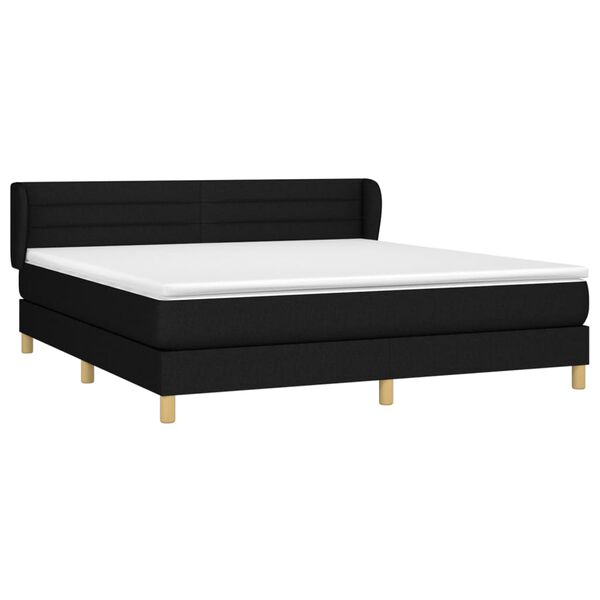 vidaXL &Kappa;&rho;&epsilon;&beta;ά&tau;&iota; Boxspring &mu;&epsilon; &Sigma;&tau;&rho;ώ&mu;&alpha; &Mu;&alpha;ύ&rho;&omicron; 180x200 &epsilon;&kappa;. &Upsilon;&phi;&alpha;&sigma;&mu;ά&tau;&iota;&nu;&omicron;
