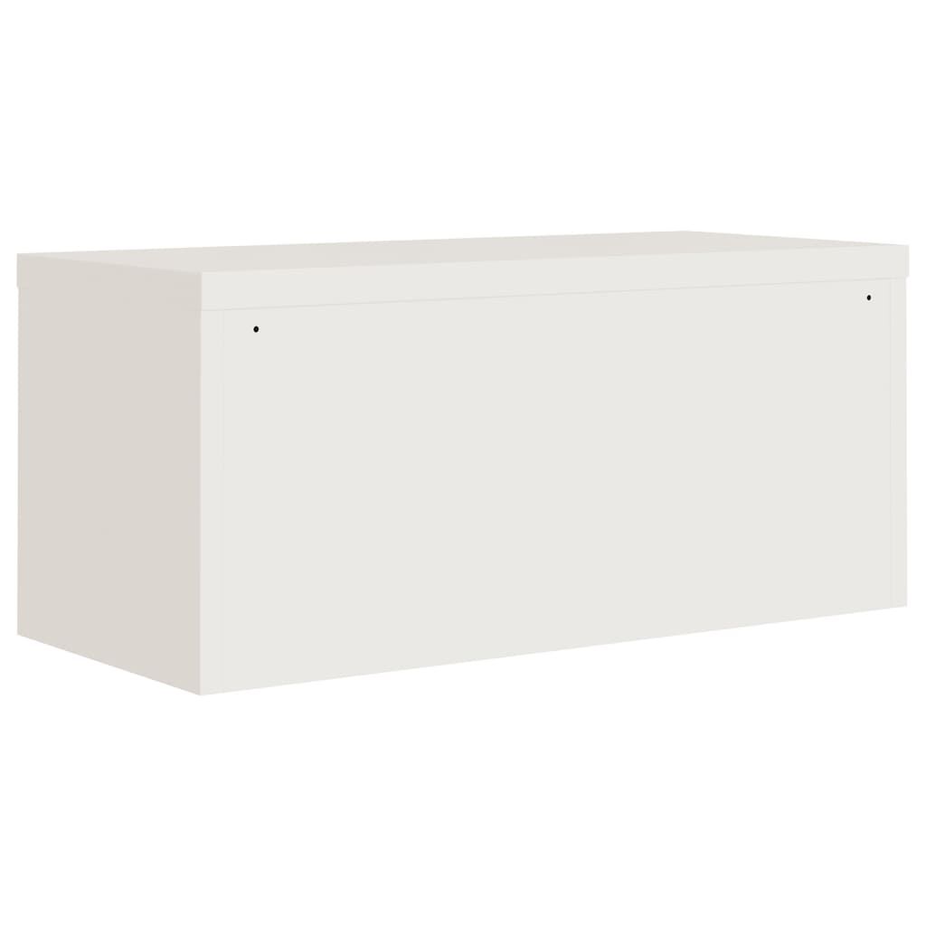 vidaXL Αρχειοθήκη Λευκή 90 x 40 x 110 εκ. από Ατσάλι