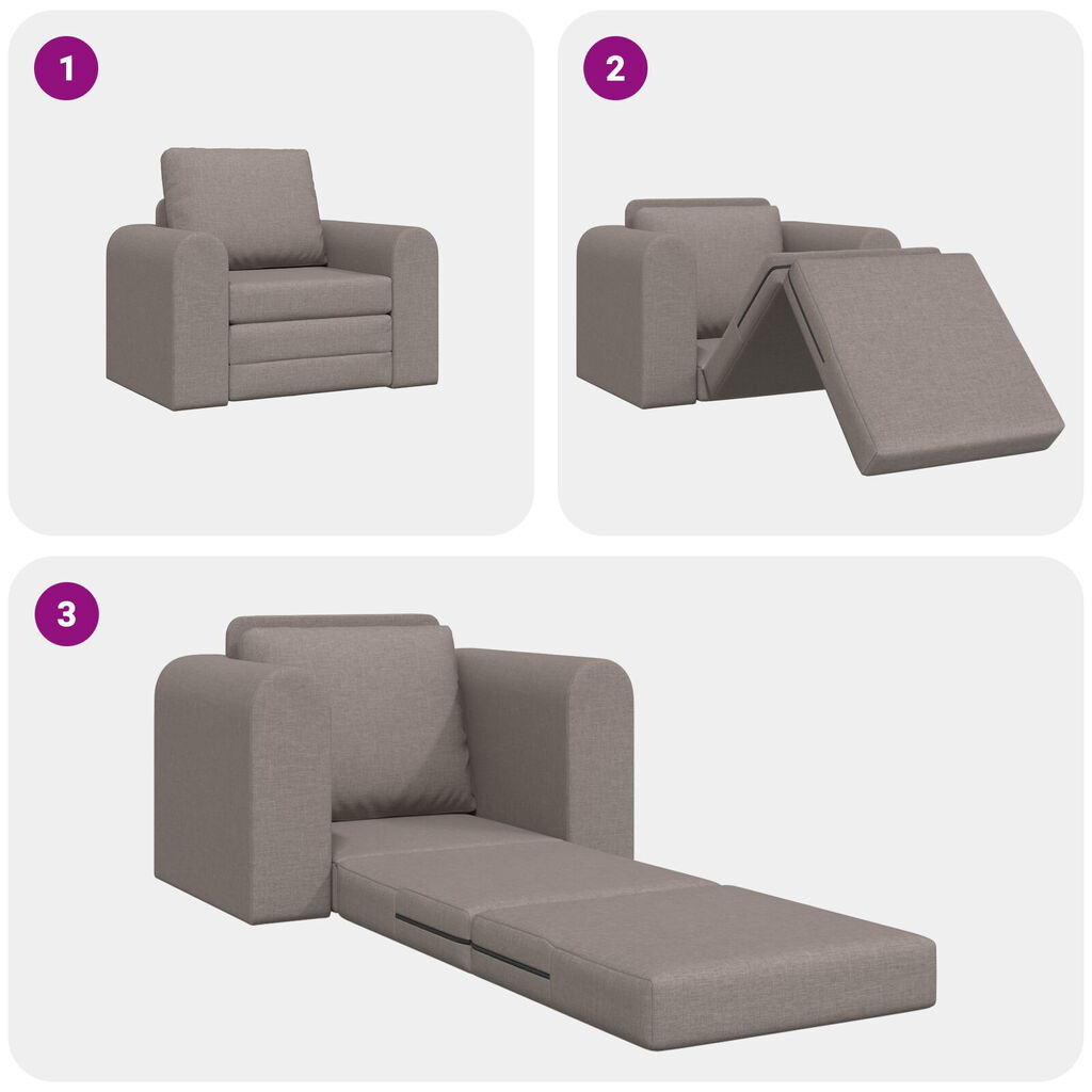 vidaXL Κατωσάι Καναπές Κρεβάτι 2 σε 1 Ταμπά 98x71x83 εκ. Ύφασμα
