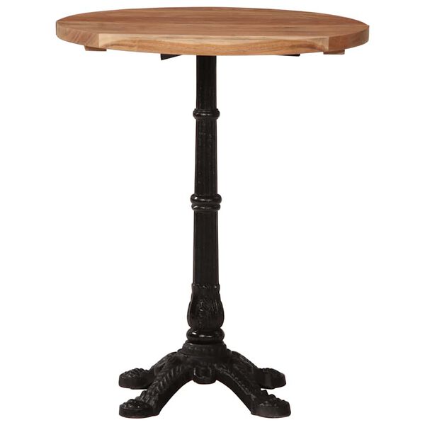 vidaXL Τραπέζι Bistro Ø60 x 76 εκ. Μασίφ Ξύλο Ακακίας