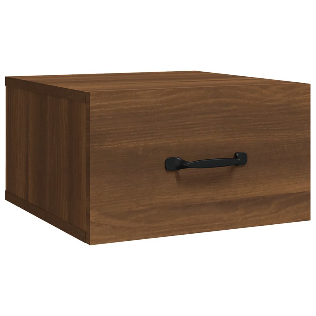 vidaXL Κομοδίνο Επιτοίχιο Καφέ Δρυς 35 x 35 x 20 εκ.
