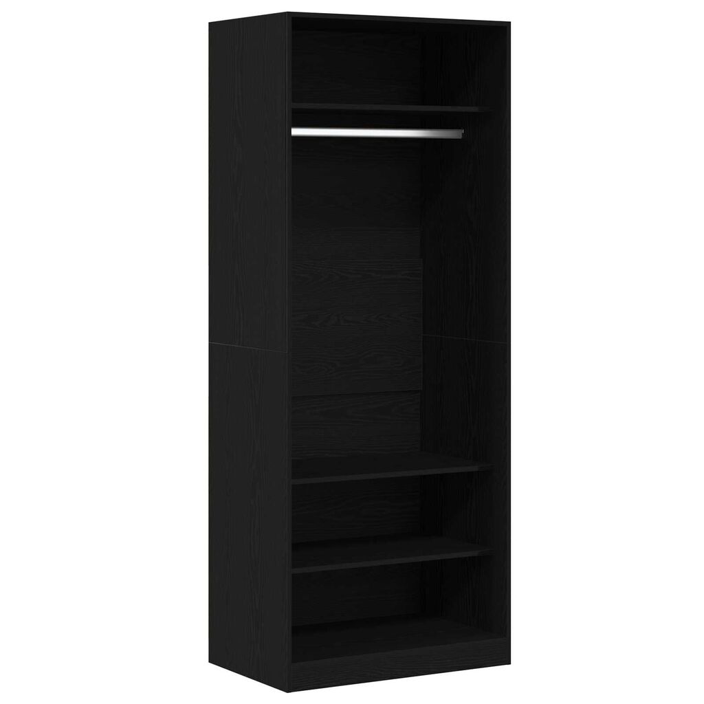 vidaXL Ντουλάπι Μαύρη Δρυς 80 x 50 x 200 εκ. Επεξεργασμένο ξύλο