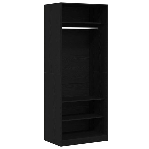 vidaXL Ντουλάπι Μαύρη Δρυς 80 x 50 x 200 εκ. Επεξεργασμένο ξύλο