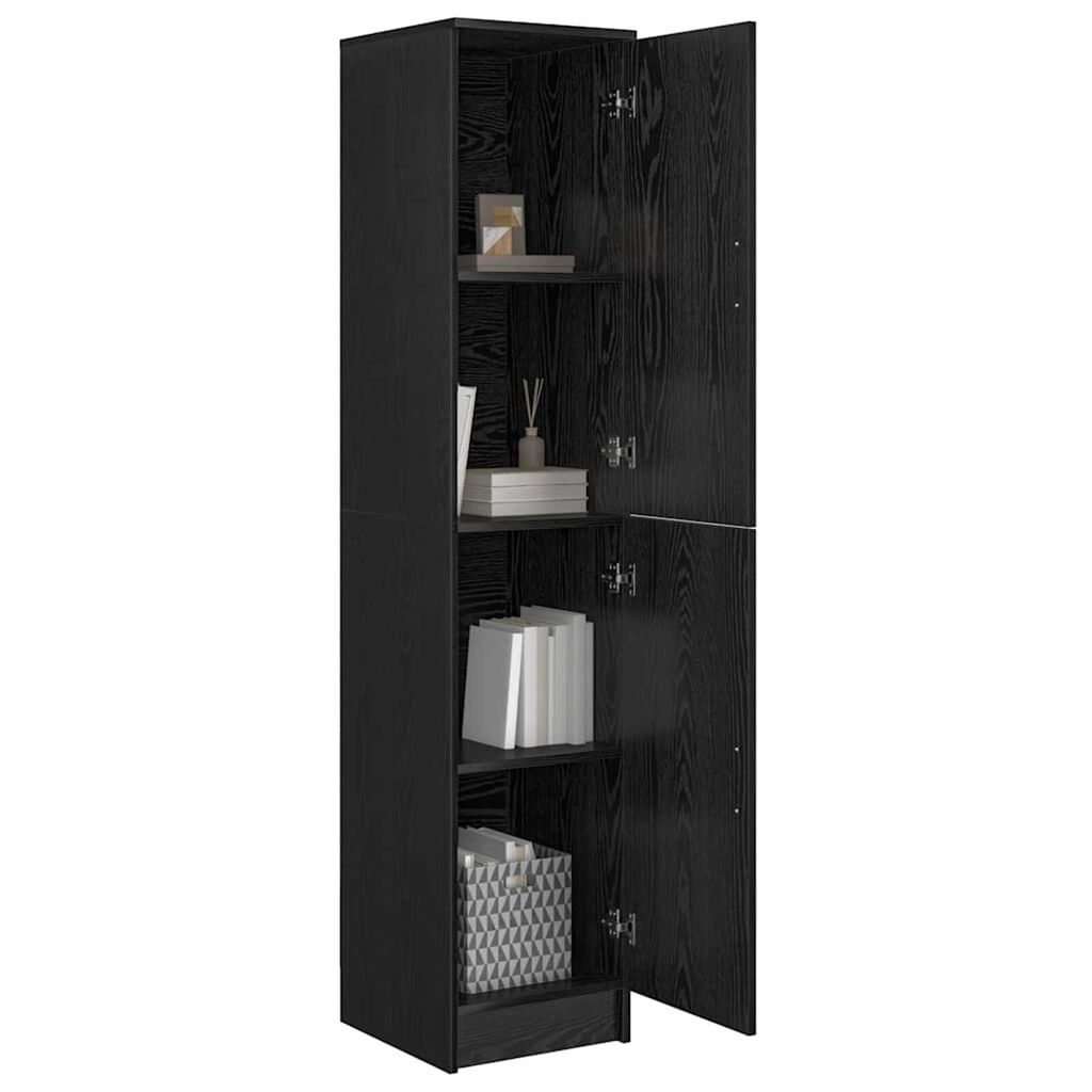 vidaXL Ψηλό Ντουλάπι Μαύρη δρυς 35 x 39 x 168 εκ Επεξεργασμένο ξύλο