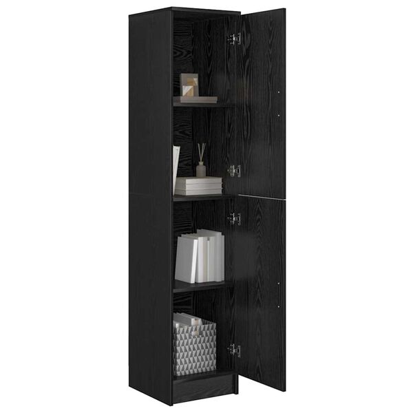 vidaXL Ψηλό Ντουλάπι Μαύρη δρυς 35 x 39 x 168 εκ Επεξεργασμένο ξύλο