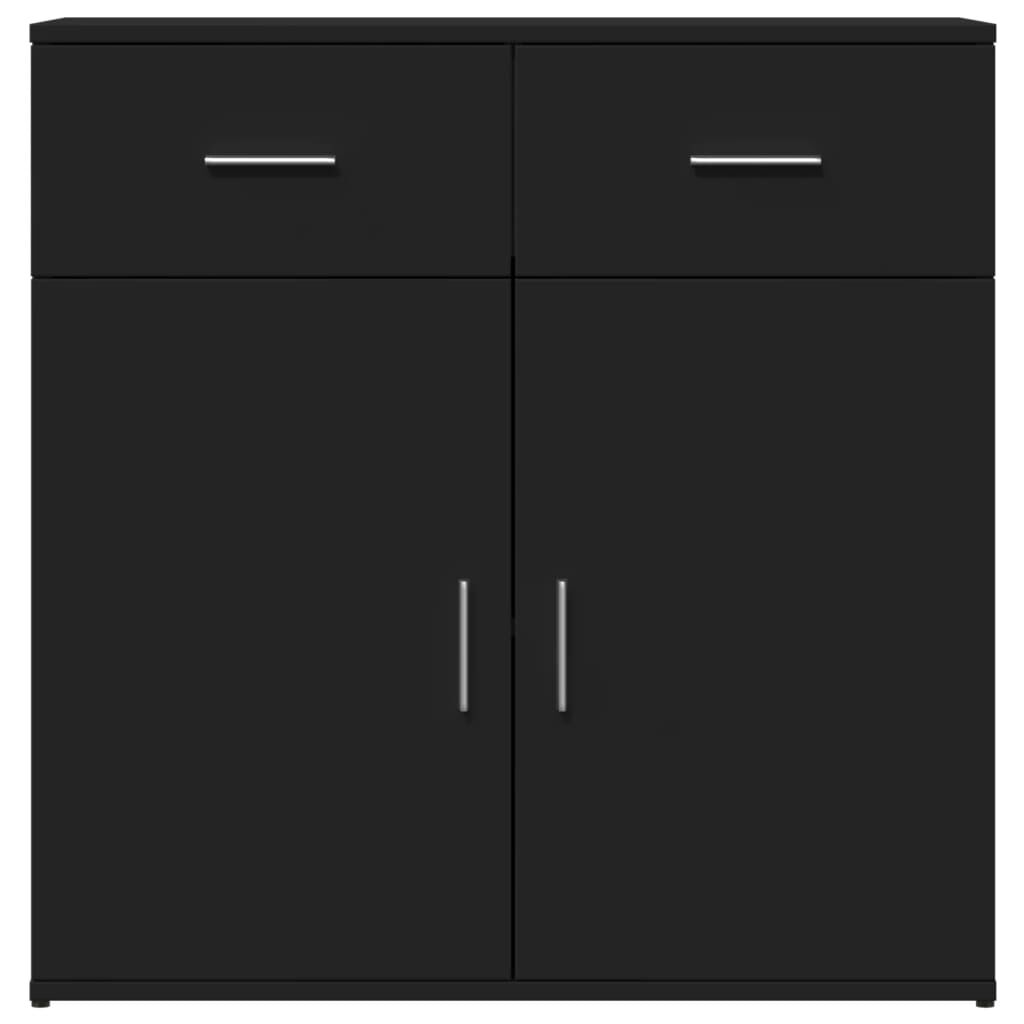 vidaXL Ραφιέρα Μαύρη 79 x 38 x 80 εκ. από Επεξεργασμένο Ξύλο