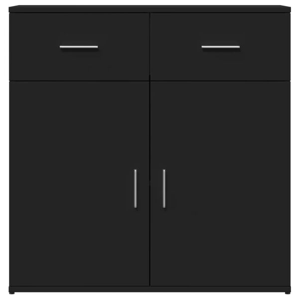 vidaXL Ραφιέρα Μαύρη 79 x 38 x 80 εκ. από Επεξεργασμένο Ξύλο