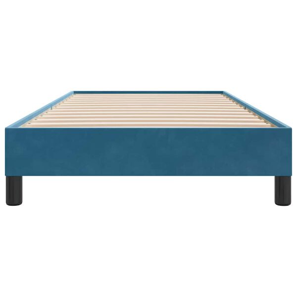 vidaXL Box Spring Κρεβάτι χωρίς στρώμα Σκούρο μπλε Βελούδινο