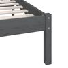 vidaXL Πλαίσιο Κρεβατιού Γκρι 150 x 200εκ. Μασίφ Ξύλο Πεύκου King Size