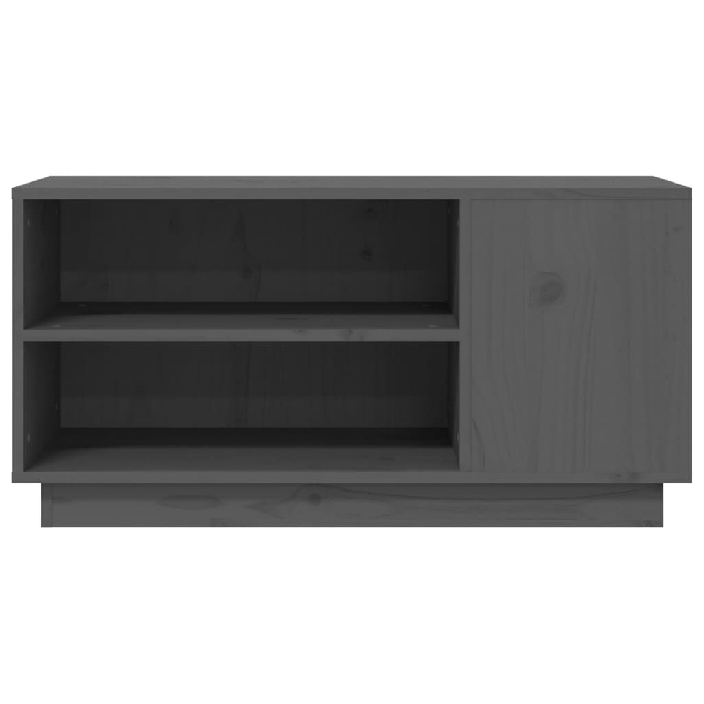 vidaXL Έπιπλο Τηλεόρασης Γκρι 80x35x40,5 εκ. από Μασίφ Ξύλο Πεύκου