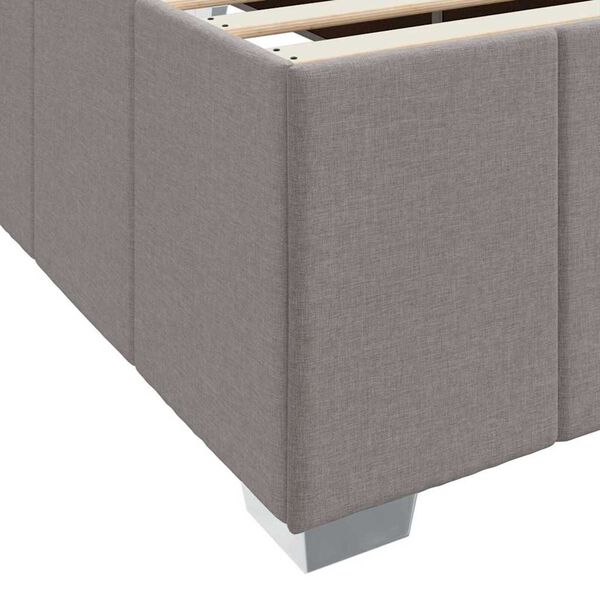vidaXL Σκελετός Κρεβατιού Taupe 90 x 200 cm ύφασμα