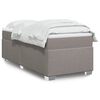 vidaXL Κρεβάτι Boxspring με Στρώμα Taupe 80x200 εκ. Υφασμάτινο