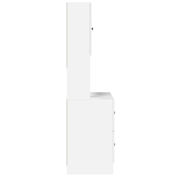 vidaXL Στήλη Κουζίνας Λευκή 95 x 50 x 180 εκ. από Επεξεργασμένο Ξύλο