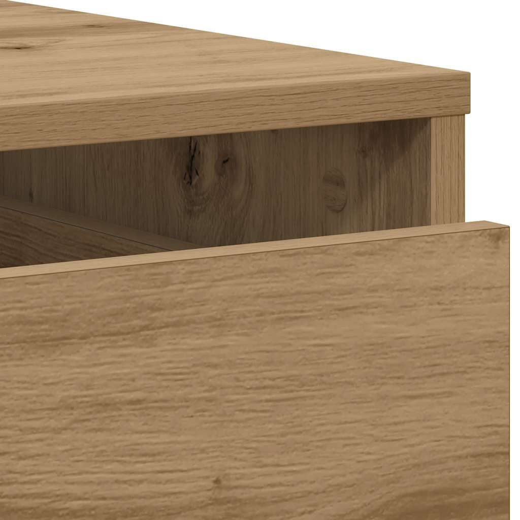 vidaXL Συρταριέρα Γωνιακή Αρτισιανή Δρυς 60x41x58 εκ. Επεξεργ. Ξύλο