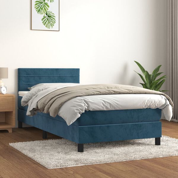 vidaXL &Kappa;&rho;&epsilon;&beta;ά&tau;&iota; Boxspring &mu;&epsilon; &Sigma;&tau;&rho;ώ&mu;&alpha; &Sigma;&kappa;&omicron;ύ&rho;&omicron; &Mu;&pi;&lambda;&epsilon; 90x200 &epsilon;&kappa;. &Beta;&epsilon;&lambda;&omicron;ύ&delta;&iota;&nu;&omicron;