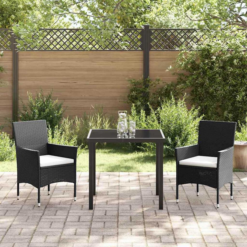 vidaXL Σέτ φαγητού για κήπο με μαξιλάρι 5 pcs Γκρι Πολυ ράταν