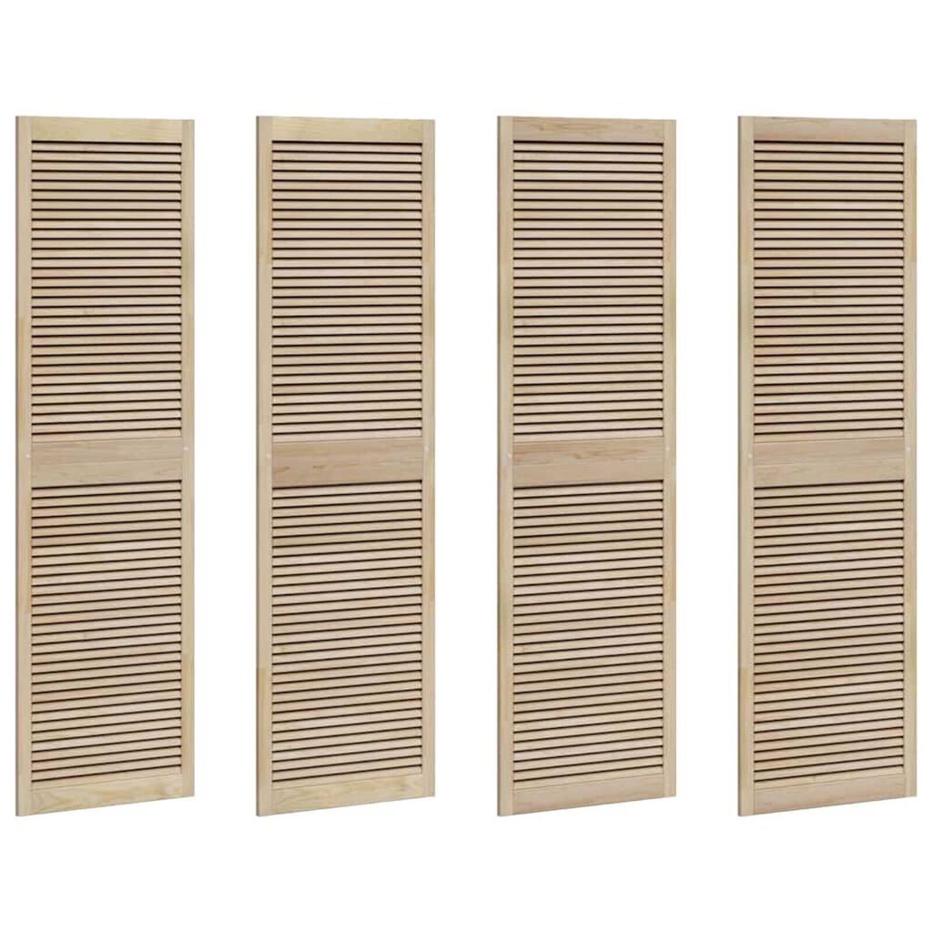vidaXL Πόρτες Ντουλάπας με πόρτα 4 pcs Καφέ 201 x 59.5 x 2.1 εκ