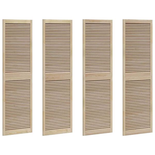 vidaXL Πόρτες Ντουλάπας με πόρτα 4 pcs Καφέ 201 x 59.5 x 2.1 εκ