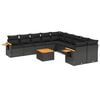 vidaXL Patio Sofa Set 10-&theta;έ&sigma;&iota;&alpha; Black