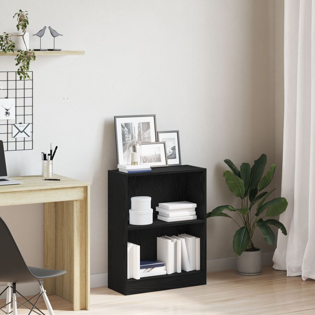 VidaXL Βιβλιοθήκη Μαύρη 60x24x76 εκ Επεξεργασμένο Ξύλο