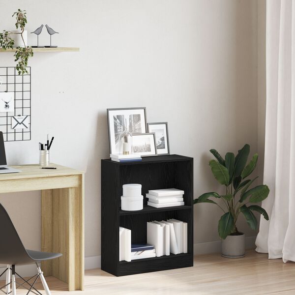 VidaXL Βιβλιοθήκη Μαύρη 60x24x76 εκ Επεξεργασμένο Ξύλο