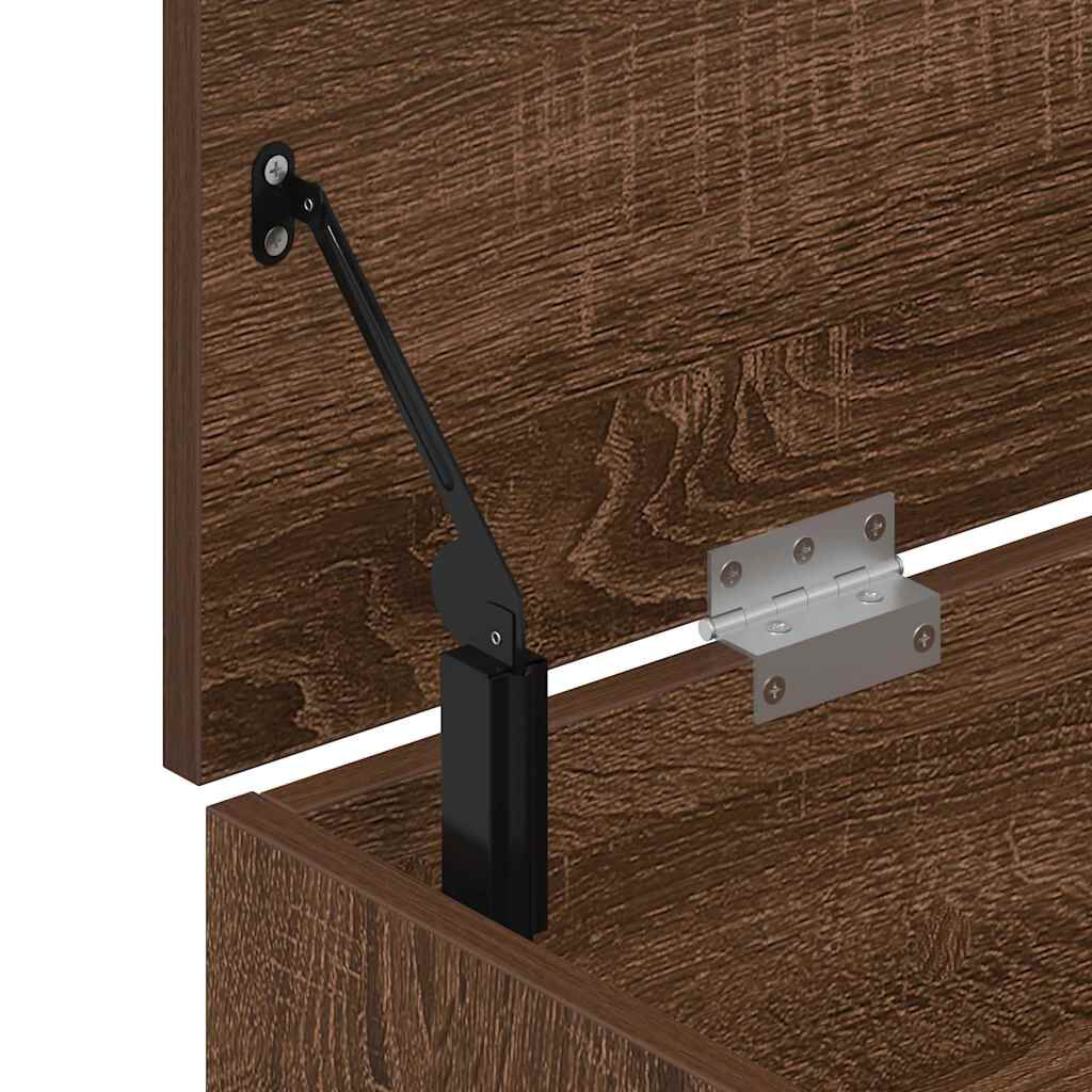 vidaXL Πάγκος παπουτσιών καφέ δρυς 102x30,5x45 cm Ξύλο μηχανής