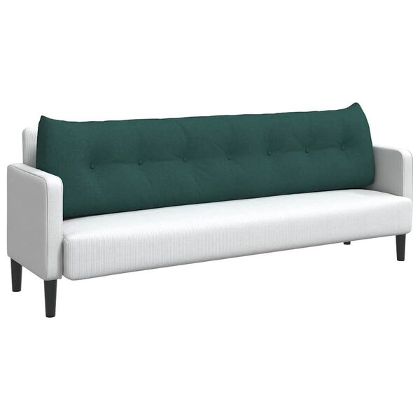 vidaXL Μαξιλάρι Πλάτης Σκούρο Πράσινο 200 x 24 x 50 εκ ύφασμα