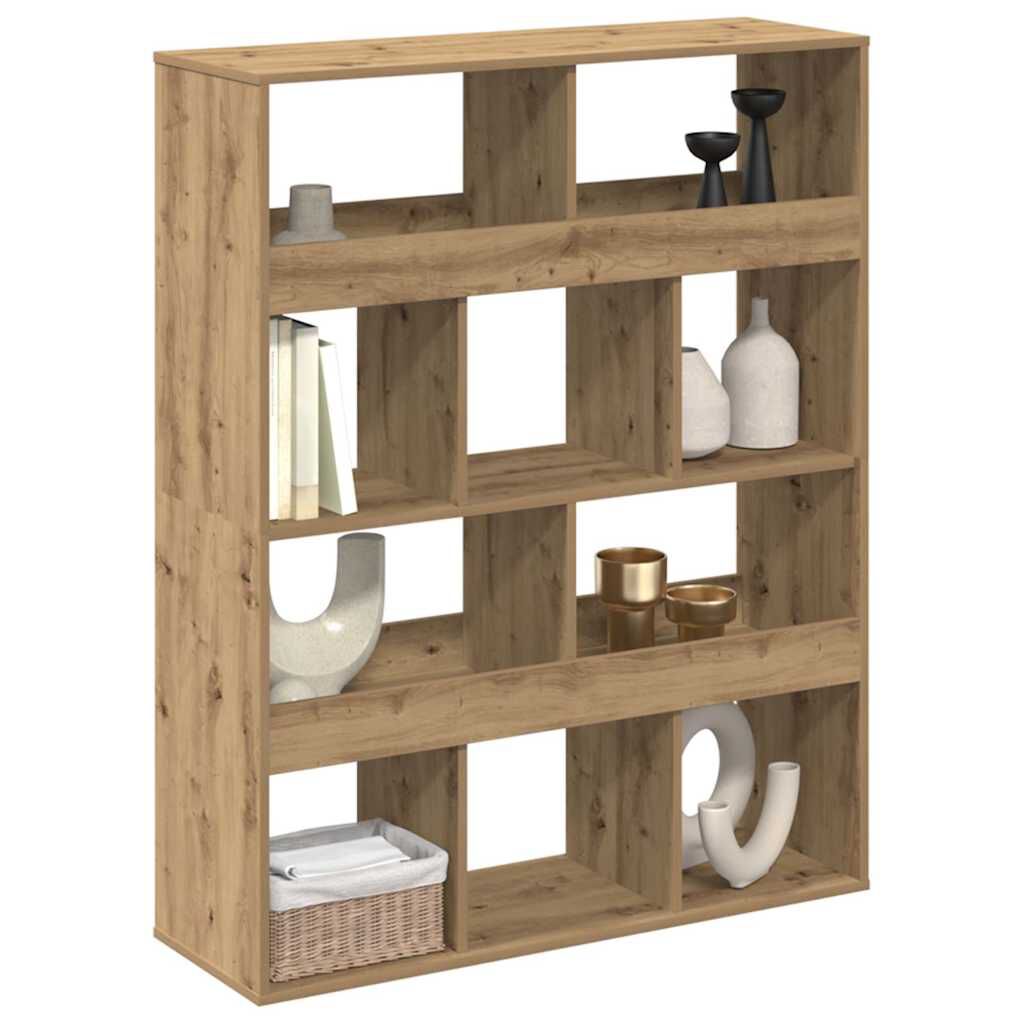 vidaXL Βιβλιοθήκη Αρτισιανή Δρυς 100x33x125,5εκ από Επεξεργασμένο Ξύλο