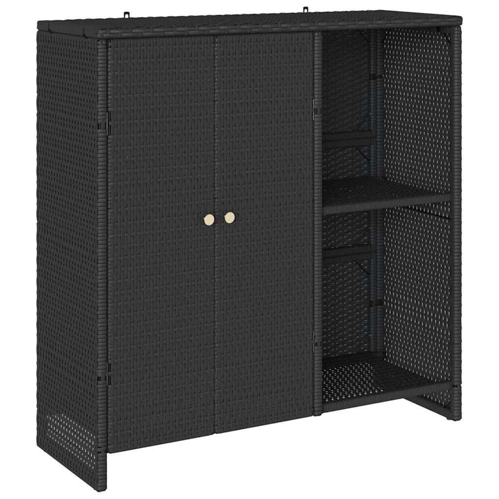 vidaXL Ντουλάπι αποθήκευσης με πόρτα Μαύρο 100 x 36 x 102 εκ Ρατάν