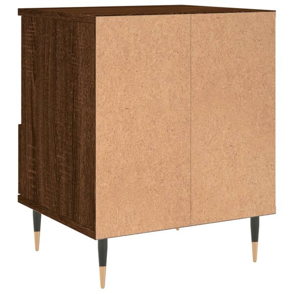 vidaXL Κομοδίνα 2 τεμ. Καφέ Δρυς 40 x 35 x 50 εκ. από Επεξεργ. Ξύλο