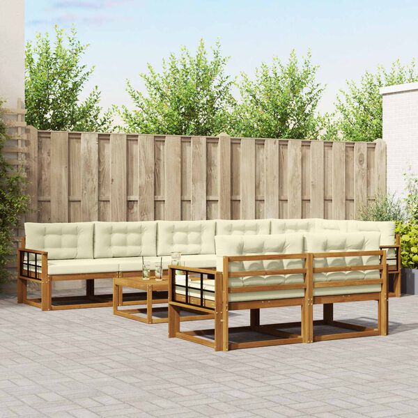 vidaXL &Sigma;&epsilon;&iota;&rho;ά &Kappa;&alpha;&nu;&alpha;&pi;έ &Epsilon;&xi;&omega;&tau;&epsilon;&rho;&iota;&kappa;&omicron;ύ &mu;&epsilon; &mu;&alpha;&xi;&iota;&lambda;ά&rho;&iota; 9 pcs &Phi;&upsilon;&sigma;&iota;&kappa;ό &kappa;&alpha;&iota; &Kappa;&rho;έ&mu;&alpha;