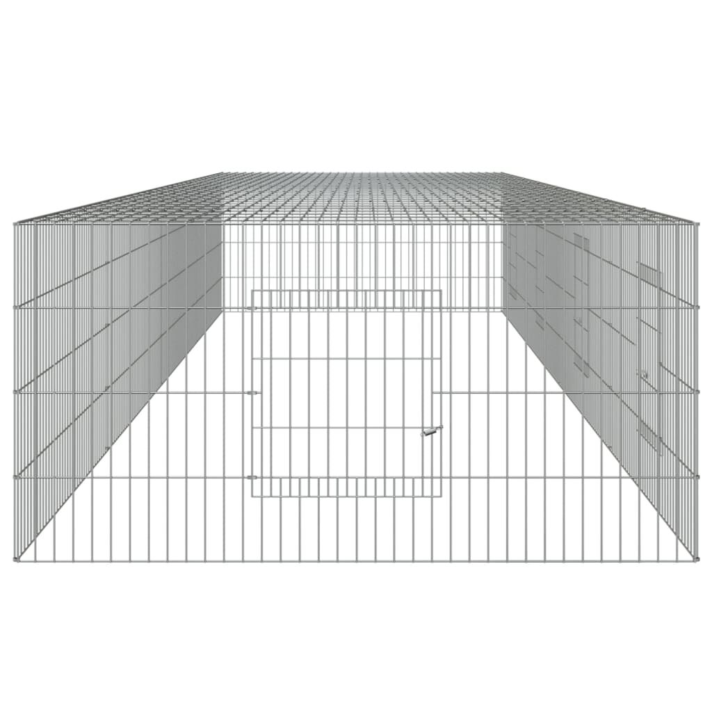 vidaXL Κλουβί Κουνελιών 4 Πάνελ 433x109x54 εκ. από Γαλβανισμένο Σίδερο