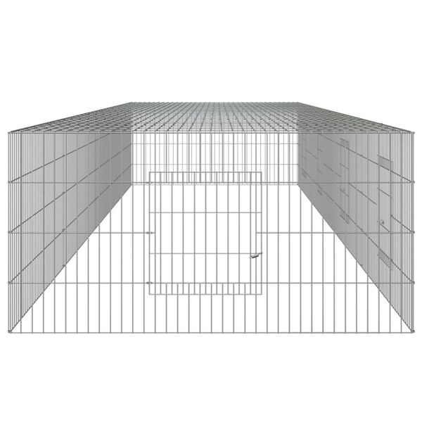 vidaXL Κλουβί Κουνελιών 4 Πάνελ 433x109x54 εκ. από Γαλβανισμένο Σίδερο