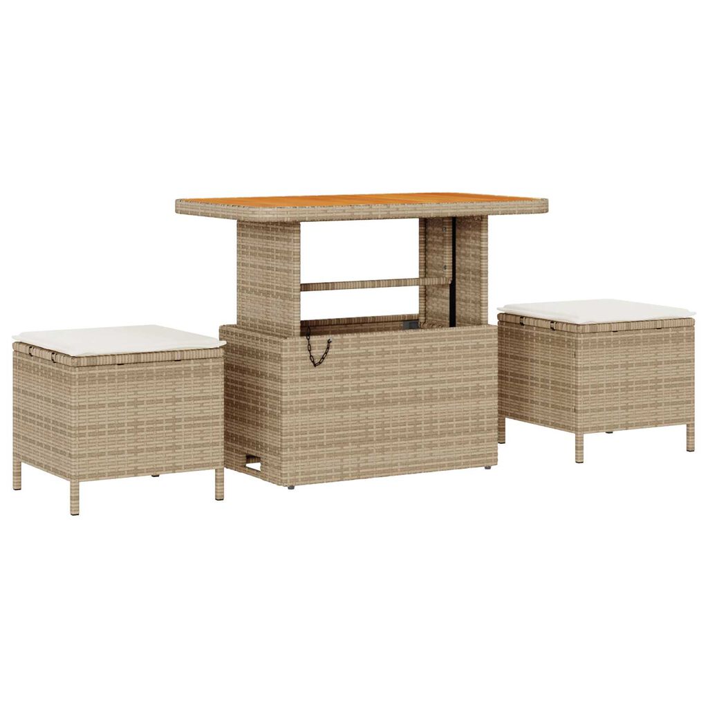 vidaXL Σετ Καναπέ Κήπου 13 pcs μπεζ και κρεμ 90 x 55 x 71 cm