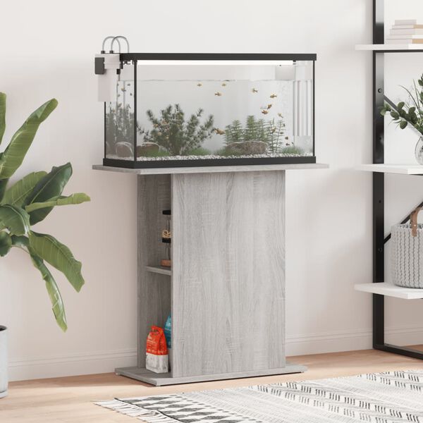 vidaXL Βάση Ενυδρείου Γκρι Sonoma 75x36x72,5 εκ. Επεξεργασμένο Ξύλο