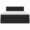 vidaXL Κρεβάτι με αποθηκευτικό χώρο και στρώμα Μαύρο 140 x 200 cm