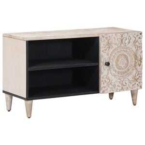 vidaXL &Nu;&tau;&omicron;&upsilon;&lambda;ά&pi;&iota; TV &mu;&epsilon; &rho;ά&phi;&iota; &Lambda;&epsilon;&upsilon;&kappa;ό 80 x 31,5 x 46 cm &Sigma;&tau;&epsilon;&rho;&epsilon;ό &xi;ύ&lambda;&omicron; &mu;ά&nu;&gamma;&kappa;&omicron;