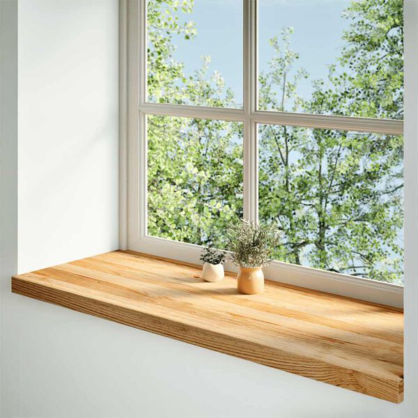 vidaXL Περβάζια παραθύρων 2 τεμ. Αν. Καφέ 100x40x2εκ. Μασίφ Ξύλο Δρυός