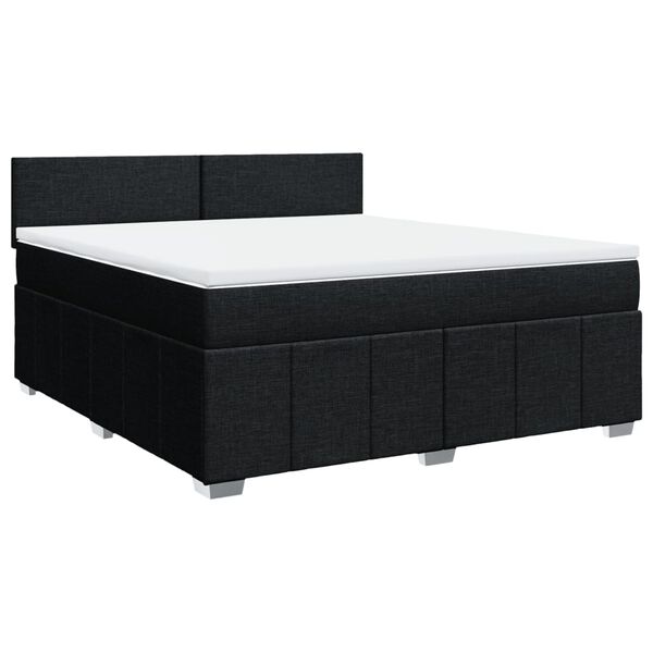 vidaXL &Kappa;&rho;&epsilon;&beta;ά&tau;&iota; Boxspring &mu;&epsilon; &Sigma;&tau;&rho;ώ&mu;&alpha; &Mu;&alpha;ύ&rho;&omicron; 180x200 &epsilon;&kappa;. &Upsilon;&phi;&alpha;&sigma;&mu;ά&tau;&iota;&nu;&omicron;